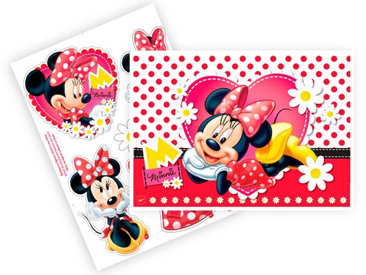 Kit Decorativo Red Minnie Mouse - Regina